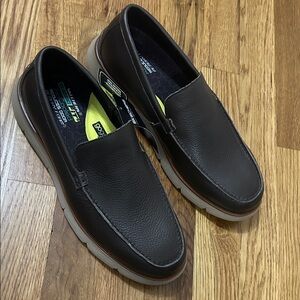 💕5/$15 Skechers Men's Dark Brown Slip-On Casual Loafers, NEW with tags